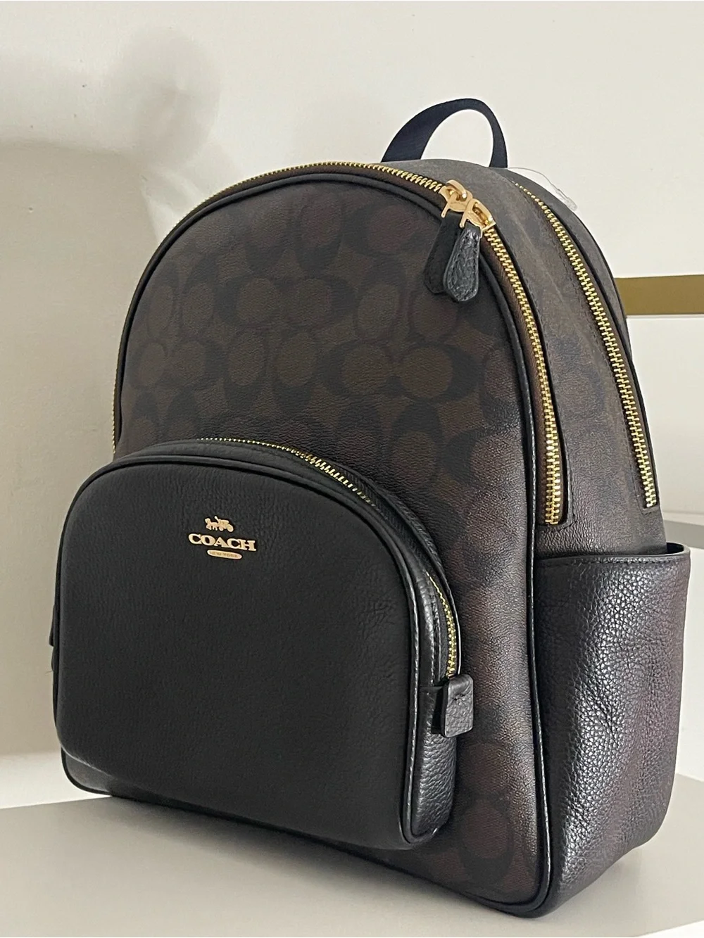 Coach Signature Brown Backpack